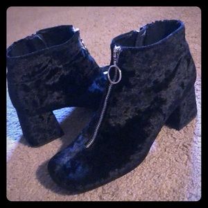 Jeffery Campbell black suede boots 9.0